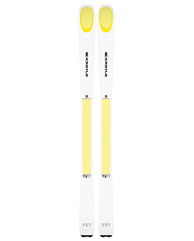 TX77 downhill skis with skins KAESTLE