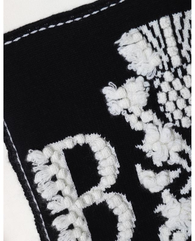 Cashmere jacquard patch cotton sweatshirt BARRIE
