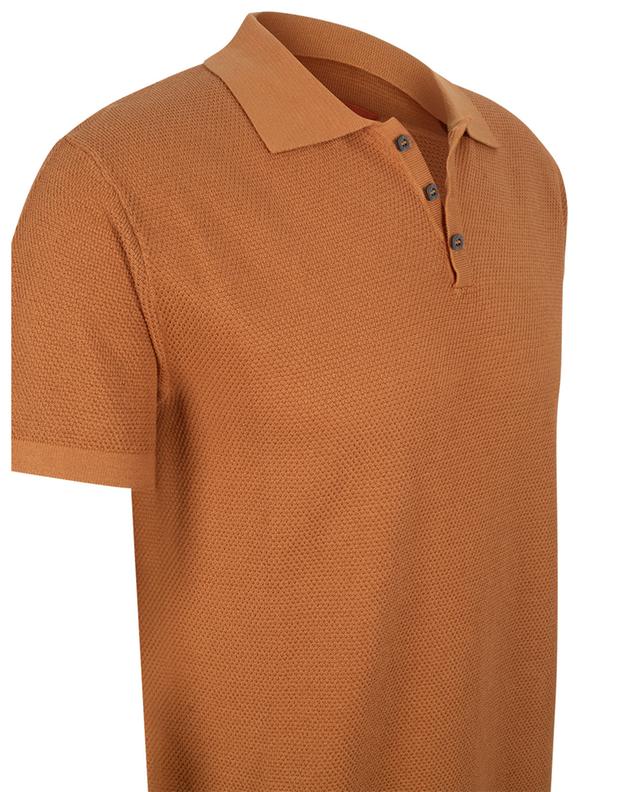 Textured cotton short-sleeved polo shirt DANIELE FIESOLI
