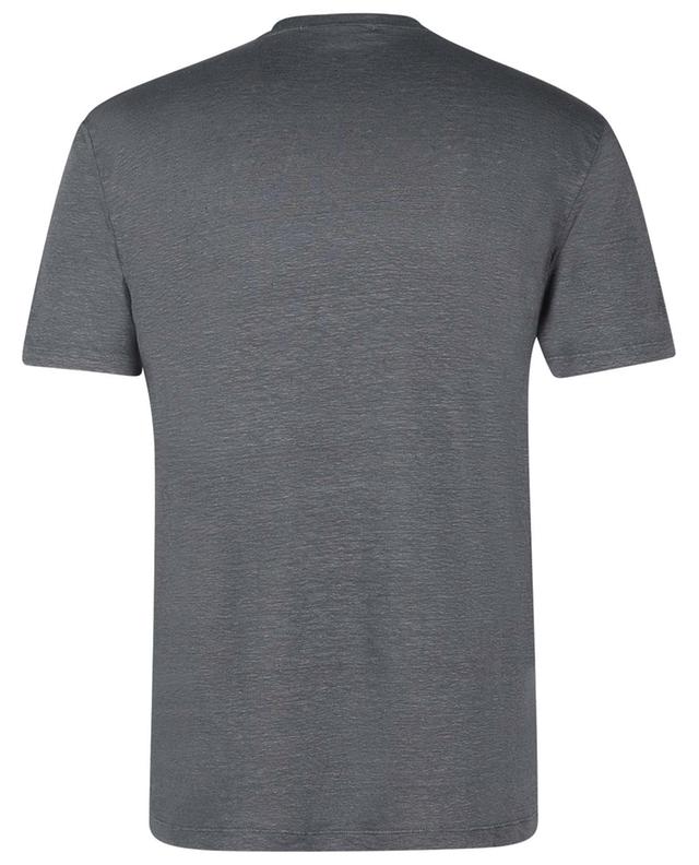 Kurzärmliges Leinen-T-Shirt mit V-Ausschnitt DANIELE FIESOLI