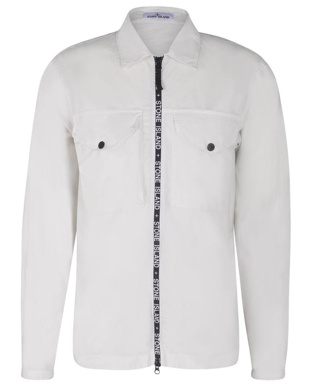 Hemdjacke aus Techno-Baumwolle 117E4 Stretch Cotton Tela &#039;Paracadute&#039; STONE ISLAND