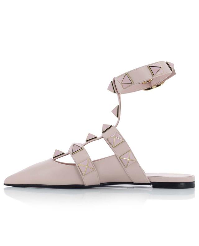 Roman Stud strappy smooth leather ballet flats VALENTINO