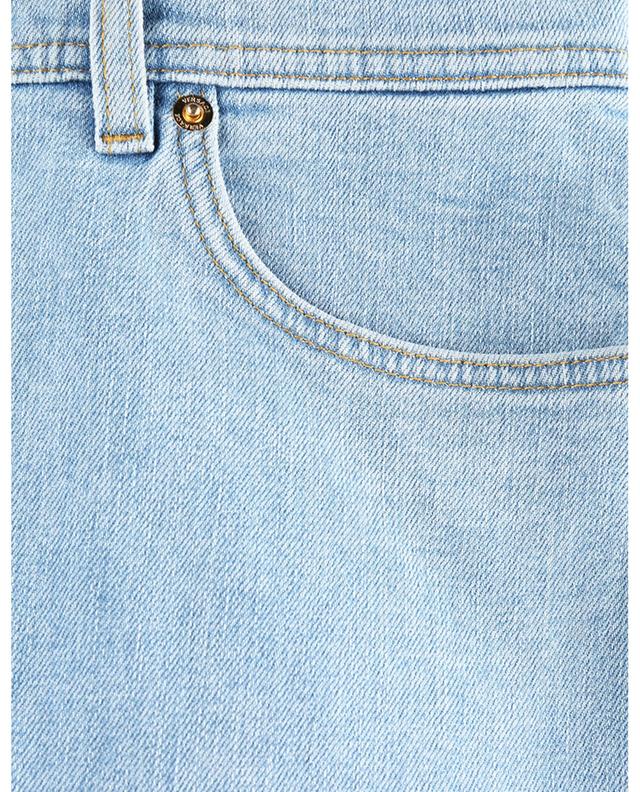 Light-washed stretch denim straight-leg jeans VERSACE