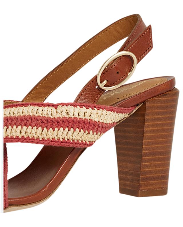 Multicolour braided raphia heeled sandals 80 VANESSA BRUNO