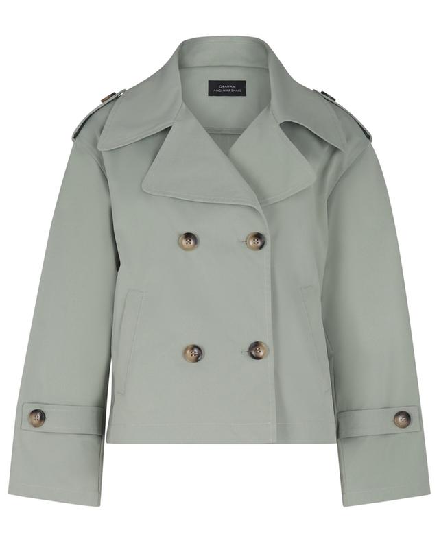 Cropped trench coat in lightweight gabardine GRAHAM&amp;MARSHALL
