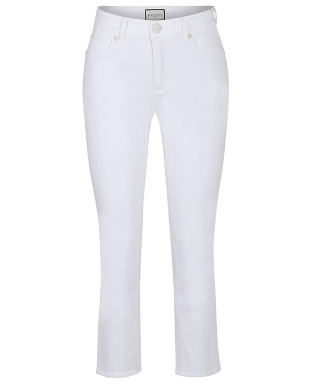 Claire Cropped frayed slim fit cotton stretch jeans SEDUCTIVE