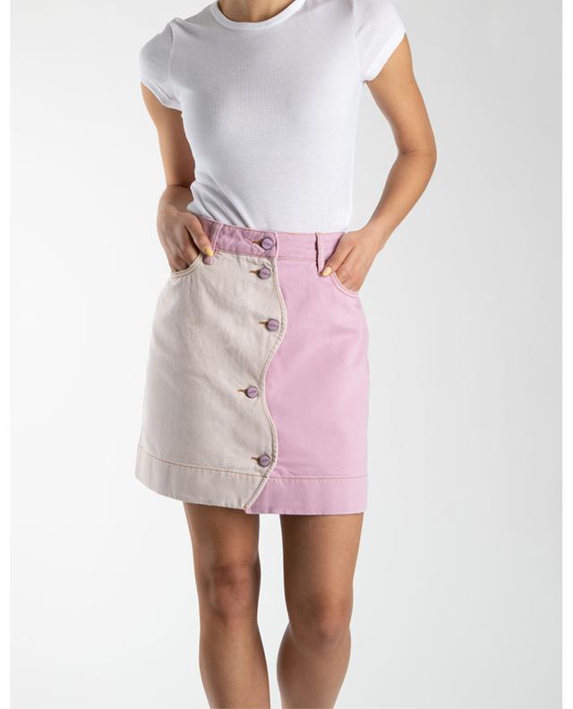 Bicolour organic cotton miniskirt GANNI