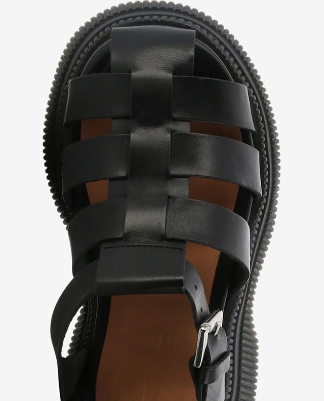 Leather platform sandals GANNI