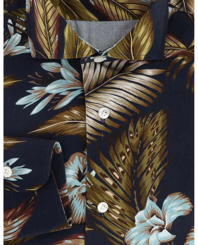 Langärmliges Hemd aus Viskose mit exotischem Blütenprint BARBA