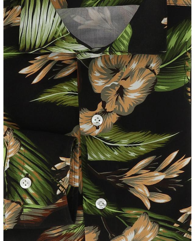 Exotic flower printed viscose long-sleeved shirt BARBA
