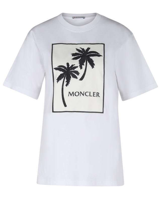 Kurzarm-T-Shirt mit Palmenstickerei MONCLER