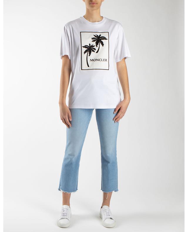 T-shirt à manches courtes brodé palmiers MONCLER