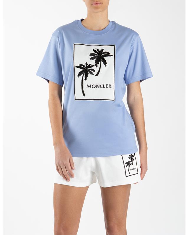 T-shirt à manches courtes brodé palmiers MONCLER