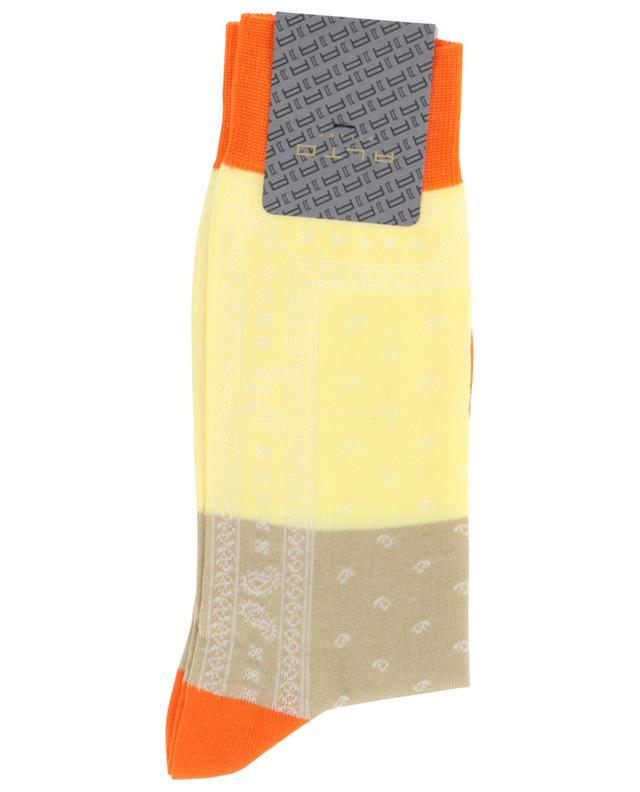 Yuri tricolour bandana pattern socks ALTO MILANO