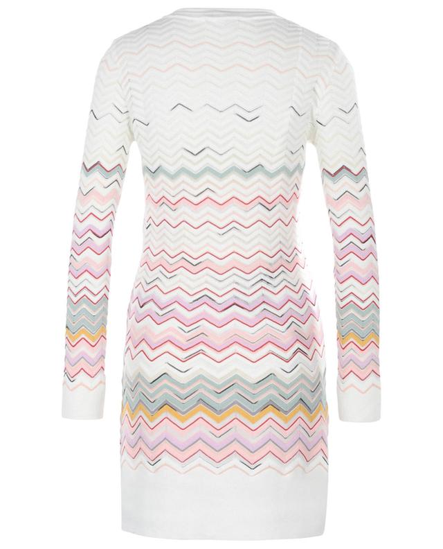 Pastel zigzag adorned knit mini dress MISSONI