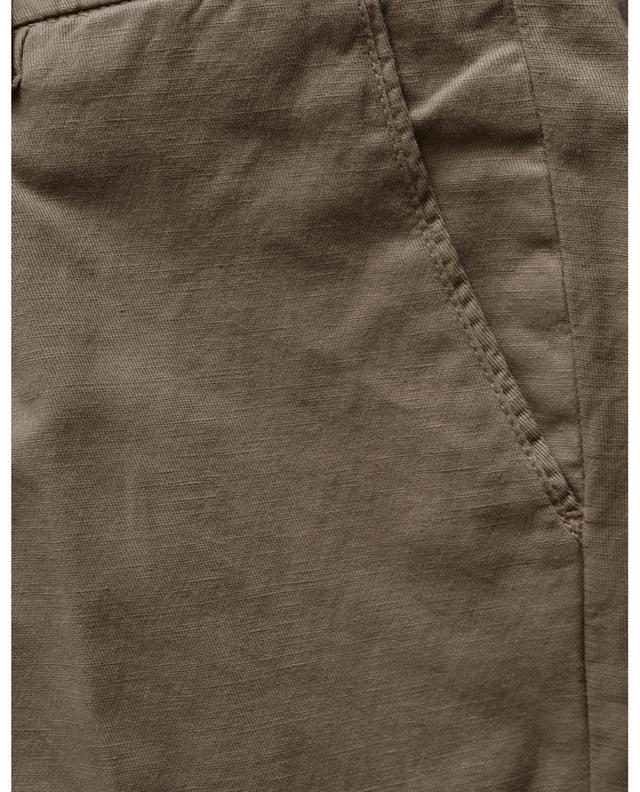Pantalon chino slim en coton et lin B SETTECENTO