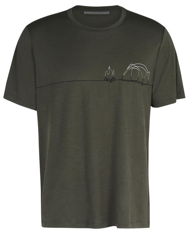 T-shirt à manches courtes en laine mérinos Tech Lite II Single Line Camp ICE BREAKER
