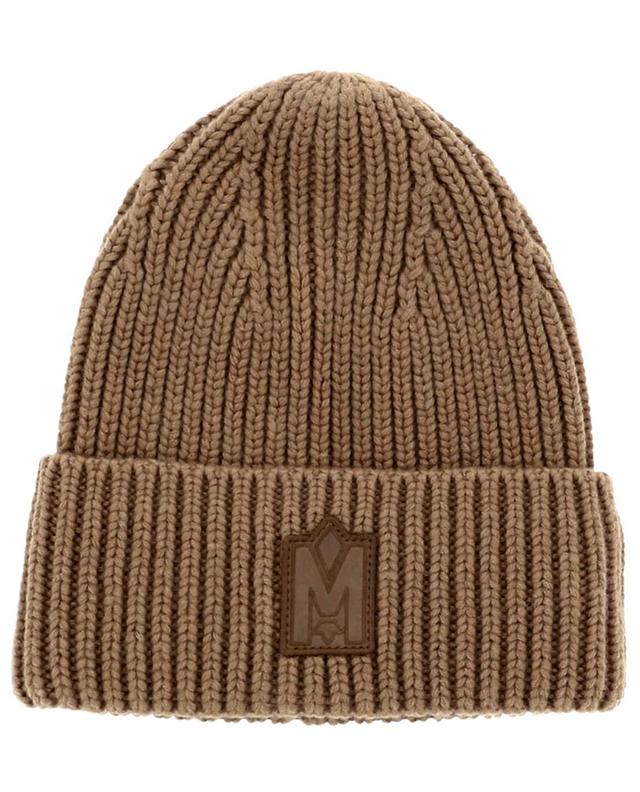 Bonnet en mailles laine motif logo MACKAGE