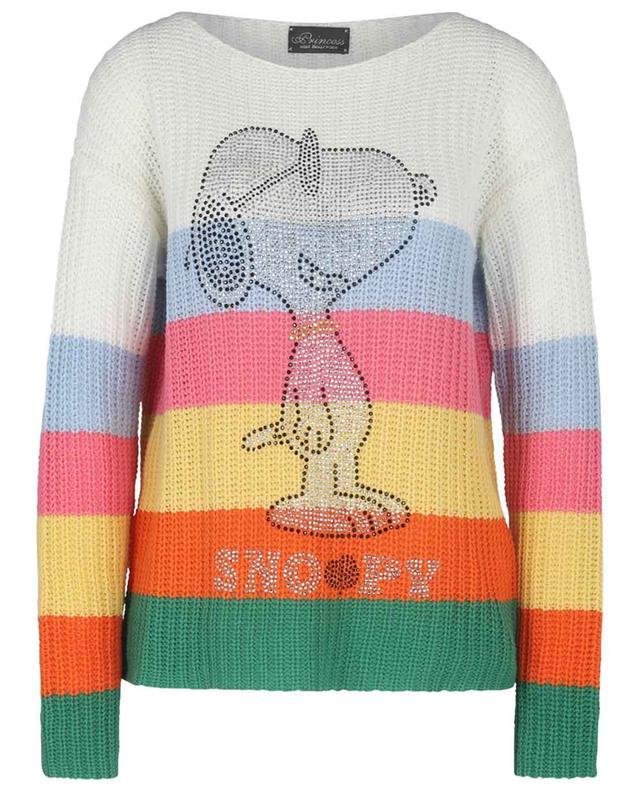 Gestreifter Pullover mit Kristallen Snoopy PRINCESS