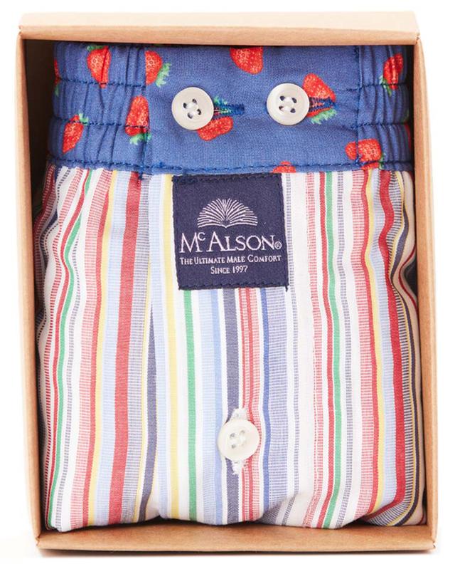 Striped boxer briefs with strawberry printed waistband MC ALSON