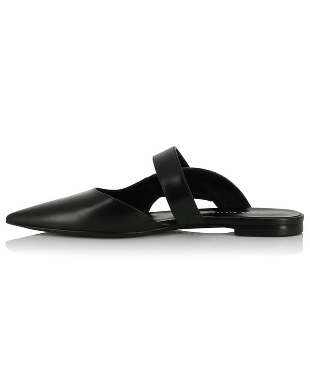Pointy-toe sabot slides in smooth leather and beads FABIANA FILIPPI