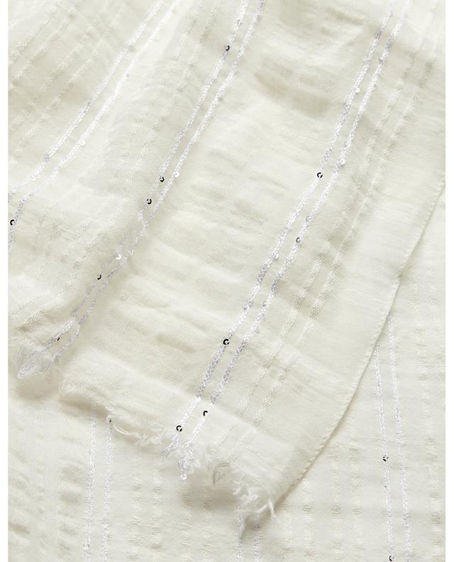 Écharpe en lin et coton à rayures en sequins FABIANA FILIPPI