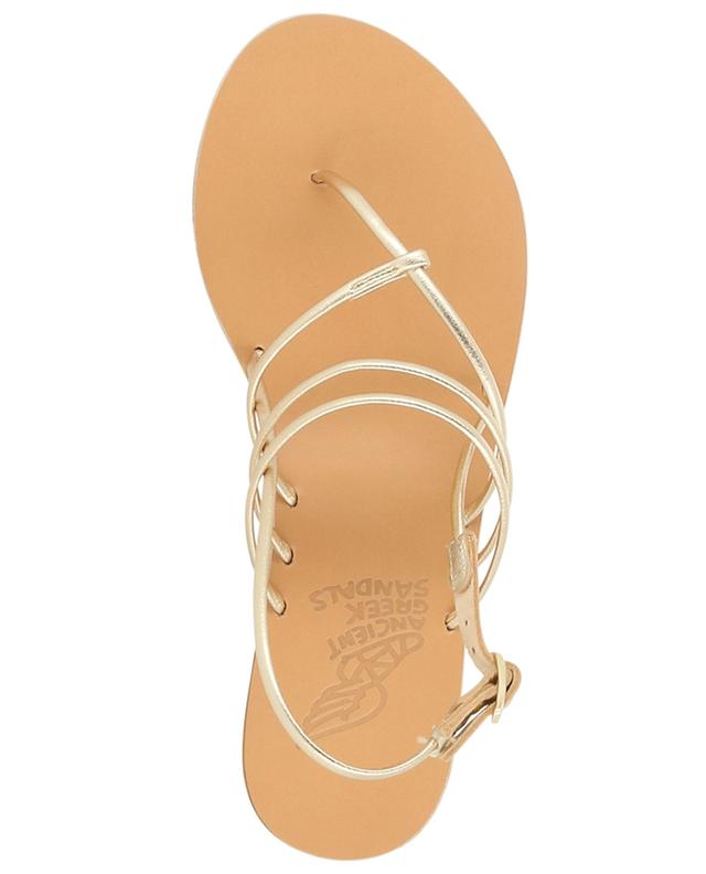 Sandales dorées en cuir Cycladic Heel 35 ANCIENT GREEK SANDALS