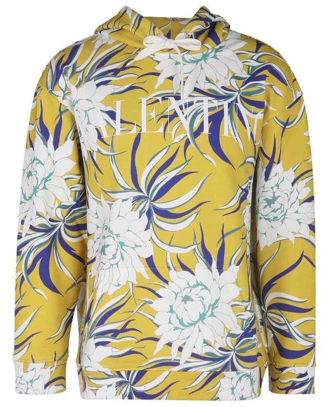 Sweat-shirt à capuche imprimé Street Flowers Couture Peonies VALENTINO