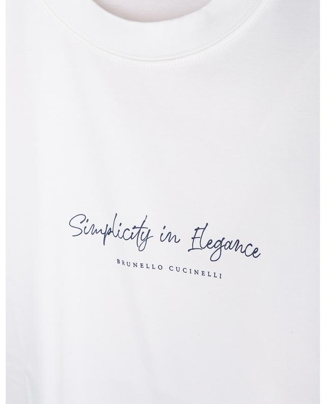T-shirt slim à manches courtes imprimé Simplicity in Elegance BRUNELLO CUCINELLI