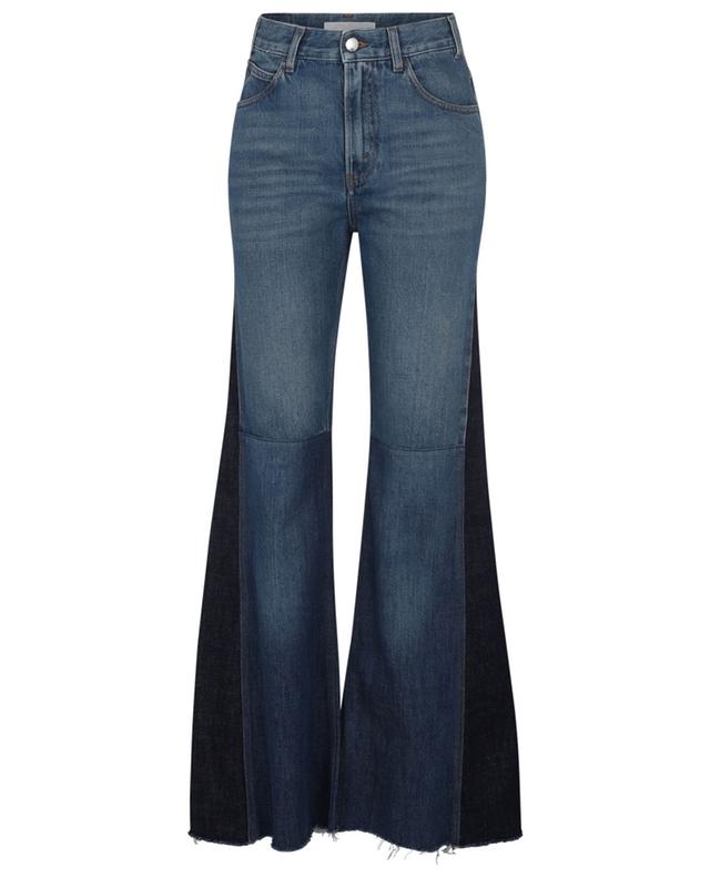 &#034;Waterless&#034; organic denim flared patchwork spirit jeans CHLOE