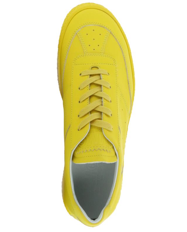 Flat, lace-up leather sneakers MM6