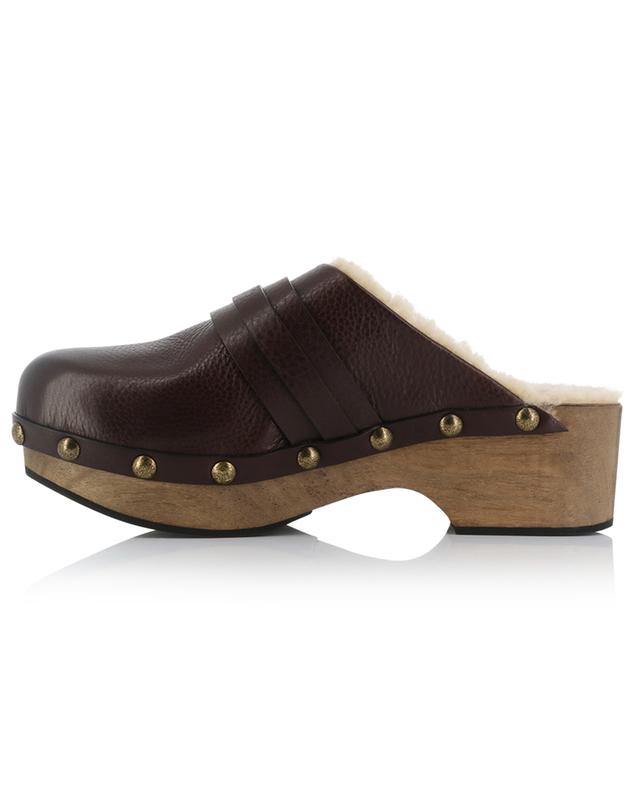 Zoccol leather and shearling clogs SARTORE