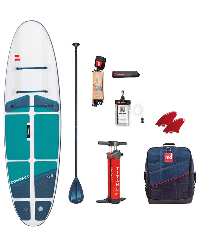 Aufblasbares Paddle-Brett Compact 9&#039;6&#034; MSL PACT RED PADDLE