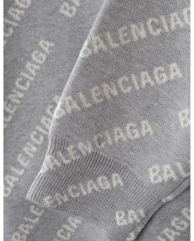 Jacquard-Pullover aus Wollmischgarn Mini Allover Logo BALENCIAGA