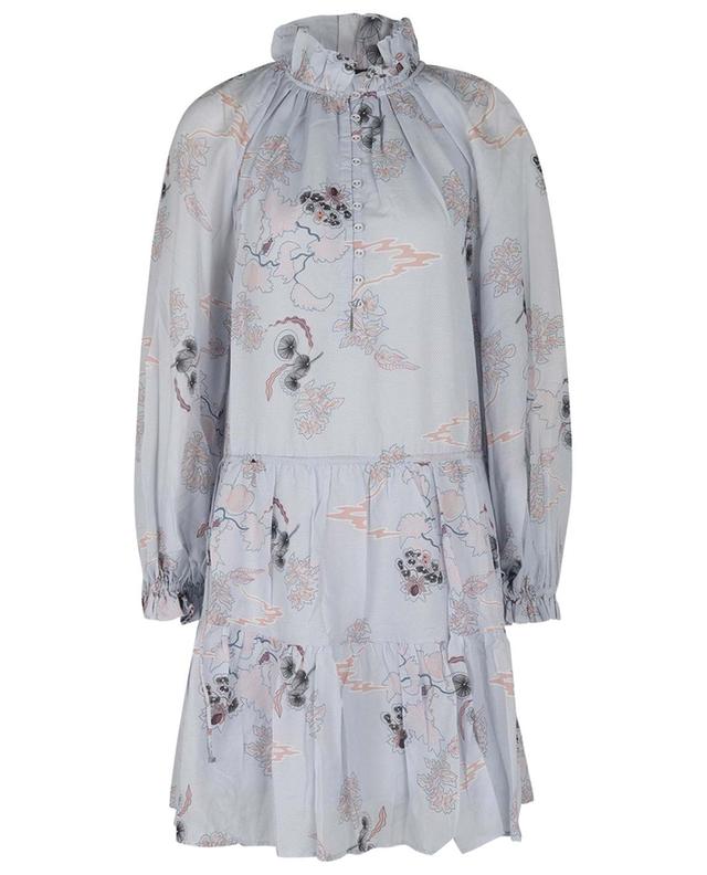 Liliane floral short cotton and silk dress MAGALI PASCAL