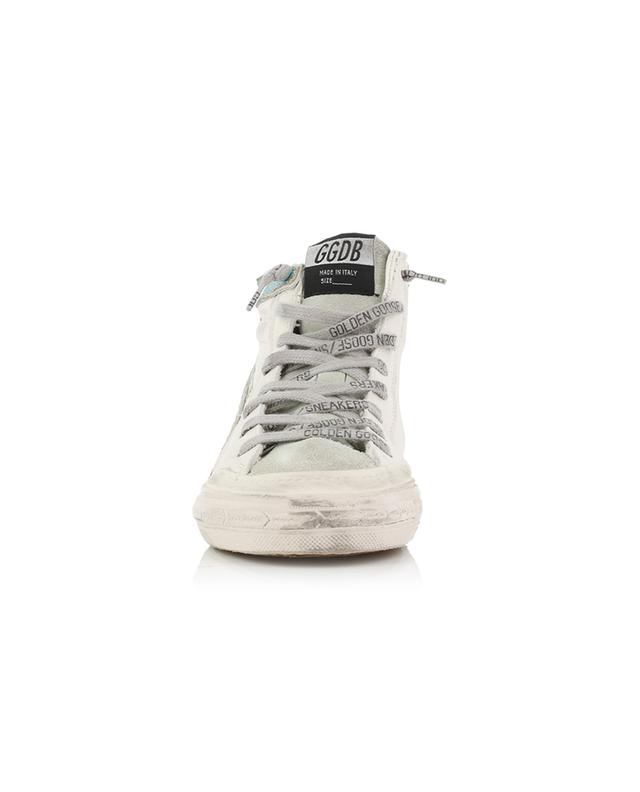 Slide Penstar high-top leather sneakers with cheetah star GOLDEN GOOSE