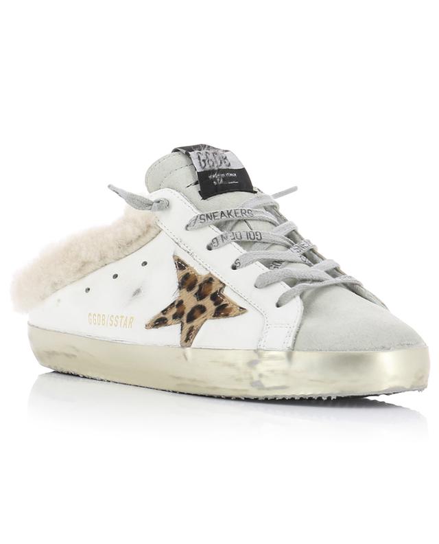 Super-Star leather and shearling mules GOLDEN GOOSE