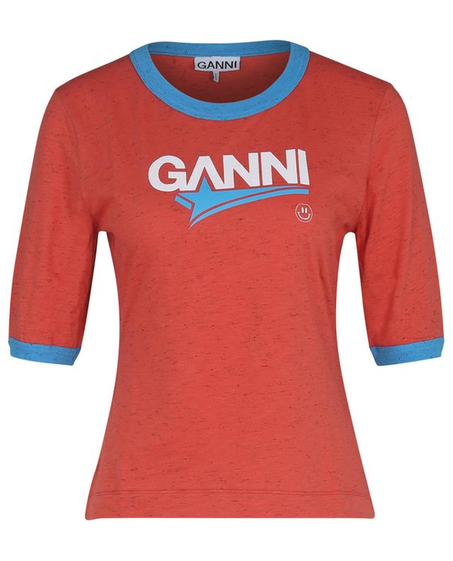 T-shirt ajusté imprimé logo sportif GANNI