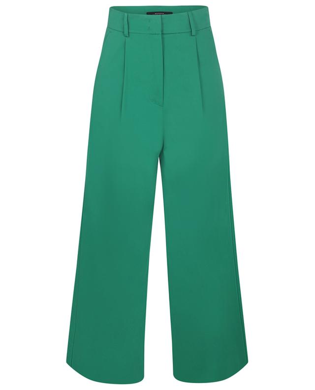 Mia cotton satin cropped wide-leg front pleat trousers WEEKEND MAX MARA