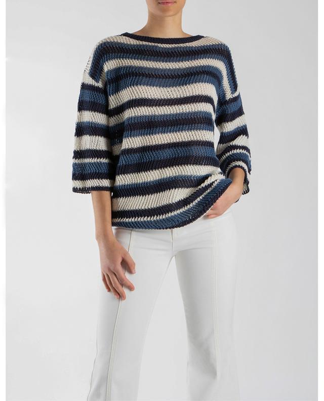 Gentile striped linen crochet oversize jumper WEEKEND MAX MARA