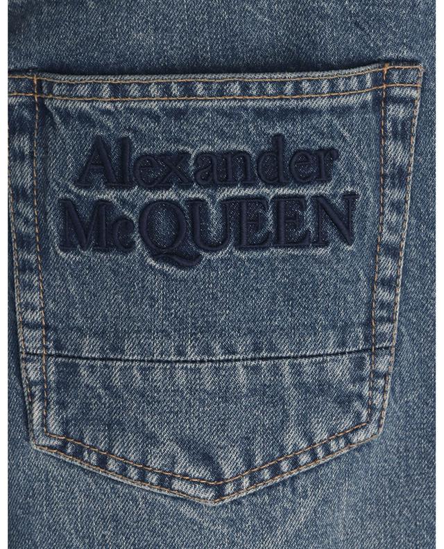 McQUEEN Signature faded straight-leg denim jeans ALEXANDER MC QUEEN