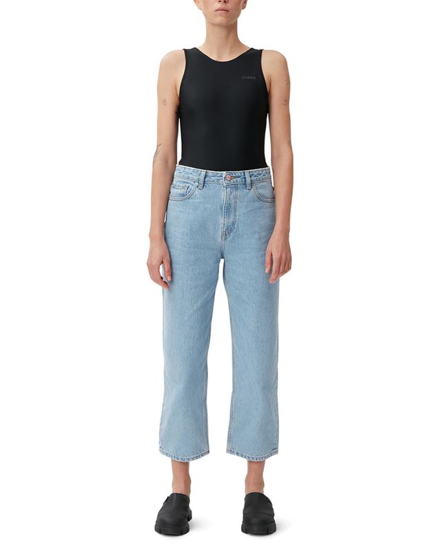 Misy Cropped Light Blue Stone relaxed straight fit high-rise jeans GANNI