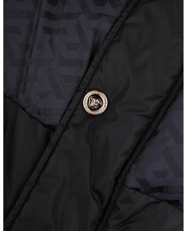 La Greca short down jacket with jacquard detail VERSACE