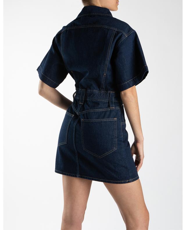 Mini robe chemise en denim détails oversize FRAME