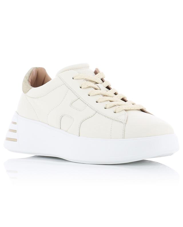 Rebel leather lace-up flat sneakers HOGAN