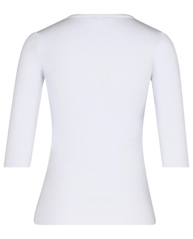 Three-quarter sleeve fitted modal T-shirt VINCE