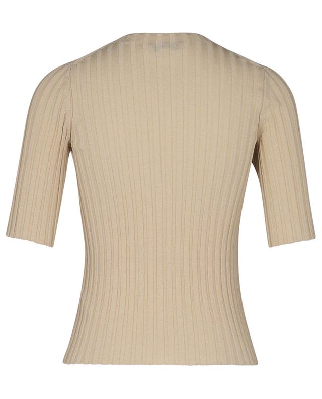 Short-sleeved rib knit sheath jumper VINCE