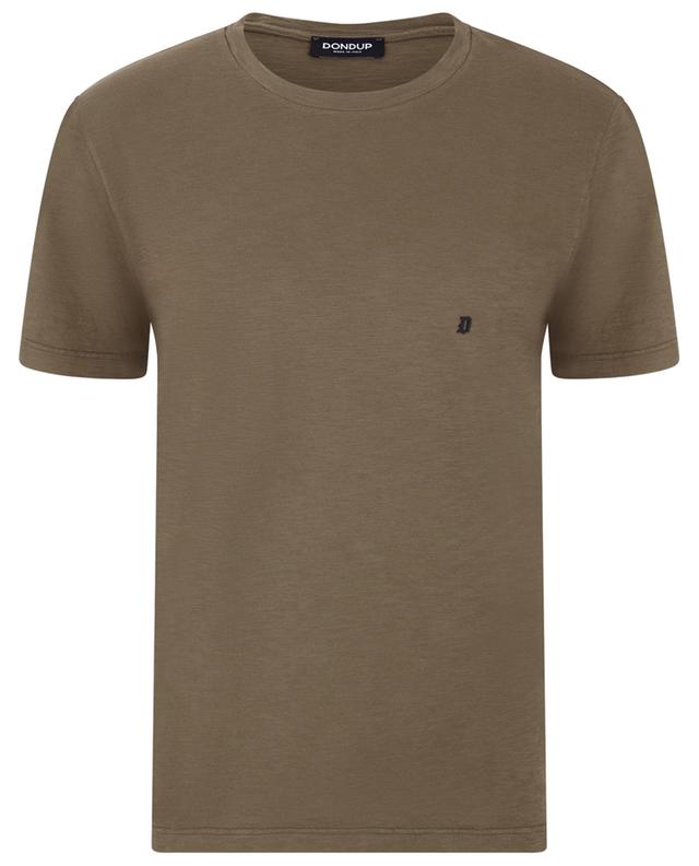 Monogrammed cotton short-sleeved T-shirt DONDUP