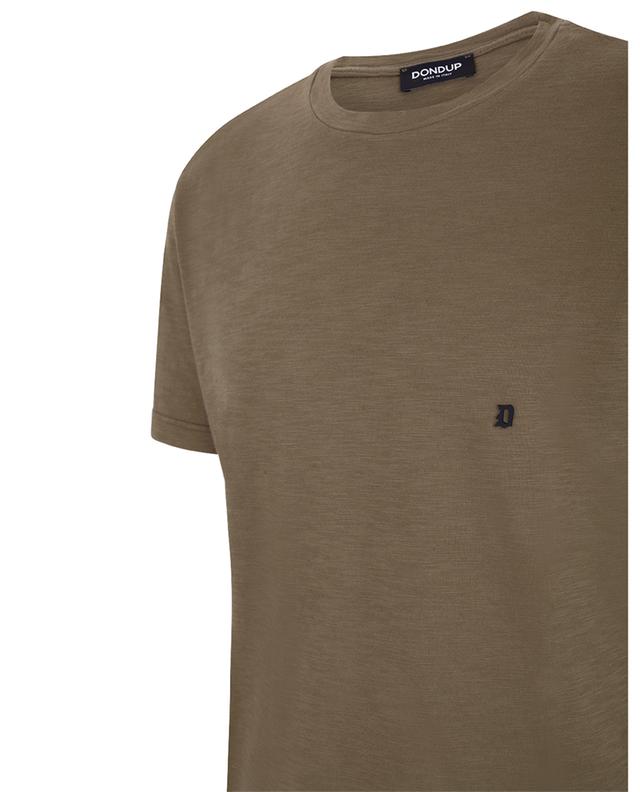 Monogrammed cotton short-sleeved T-shirt DONDUP
