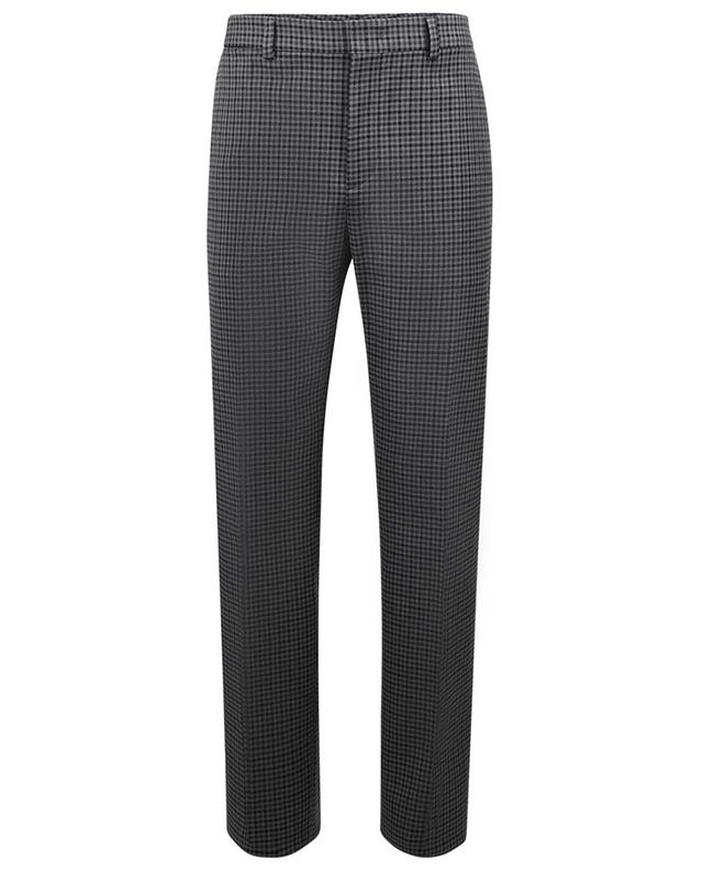 Checked cotton and wool classic trousers VALENTINO